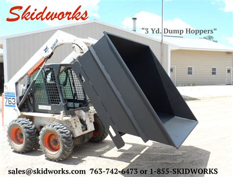 skid steer dump hopper for sale|skid steer concrete hopper.